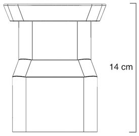 Dibujo técnico de la torre 2 de la fuente de cerámica