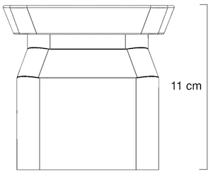 Dibujo técnico de la torre 3 de la fuente para gatos