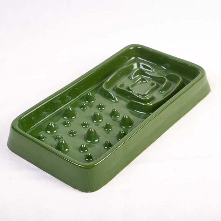 Lot De 2 Gamelles Anti-glouton Pour Chat En Céramique - 16x16cm, Rose Et Blanc - Ralentit La Prise Alimentaire